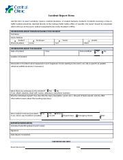 HSM115 Wk4 Assess Incident Report 2 Docx Incident Report Form Use