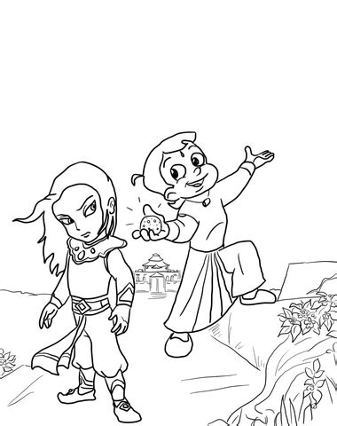 Chhota Bheem and the Throne of Bali Coloring page | SuperColoring.com