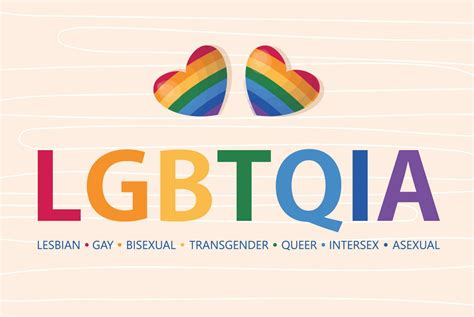 Lgbtqia Text Banner Lgbtqia Typography With Lgbt Gay Pride Flag