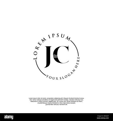 JC Initial Handwriting Logo Template Vector Stock Vector Image Art