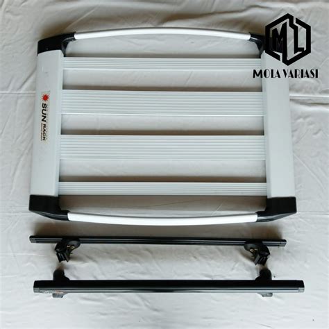 Jual Rack Bagasi Atas Model Oval Sun Rack Plus Kaki Rak Crossbar Rush