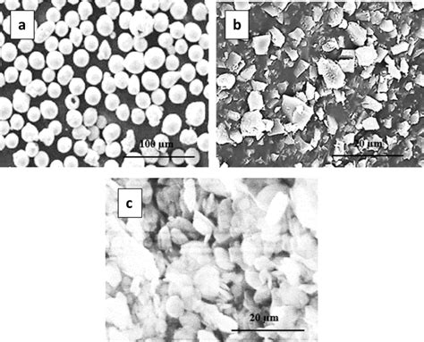 Representative SEM Micrographs Of As Received Powders A Ti6Al4V B