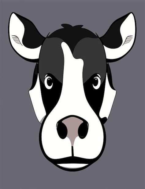 Premium Vector Cartoon Cow Face D Vector Design