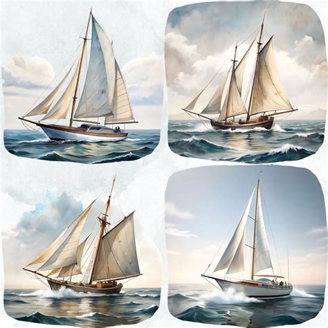 Yacht Png Sailing Yacht Clipart Bundle For Creating Wall Art Posters