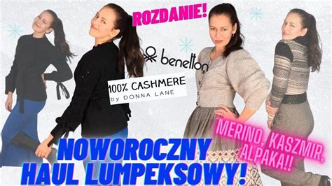 SHL 73 Noworoczny haul lumpeksowy Mierzymy perełki z dzianiny merino