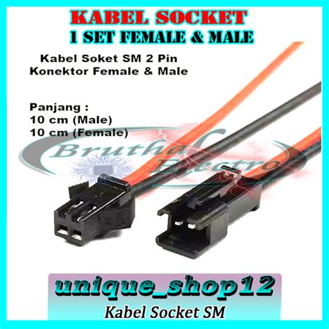 Jual Kabel Socket DC SM Soket Konector Plug Male Female Untuk RC Car MN