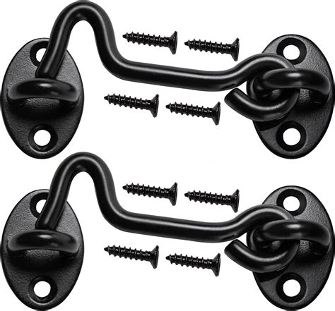 Barn Door Latch Lock Hardware Pack Rust Resistant Eye Hook Latch