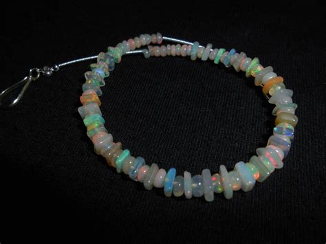 Natural Ethiopian Welo Opal Bracelet Opal Beaded Bracelet Opal Multi