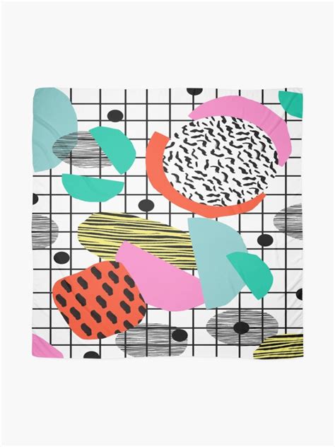 Posse 1980s Style Throwback Retro Neon Grid Pattern Shapes 80s