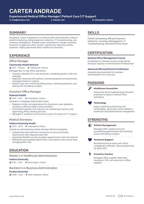 10 Medical Office Manager Resume Examples And Guide For 2025