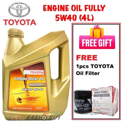 Toyota Fully Synthetic Sn Cf W W Genuine Engine Oil Foc Free