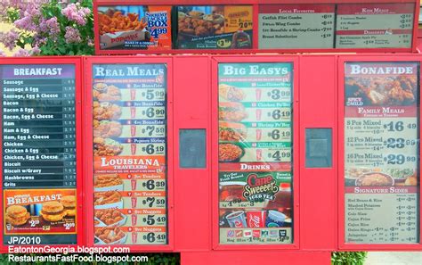 Popeyes Fried Chicken Menu