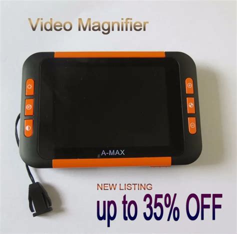 Electronic Loupe Low Vision 3.5" Pocket Video Magnifier Reading Aid,Video Digital Magnifier ...