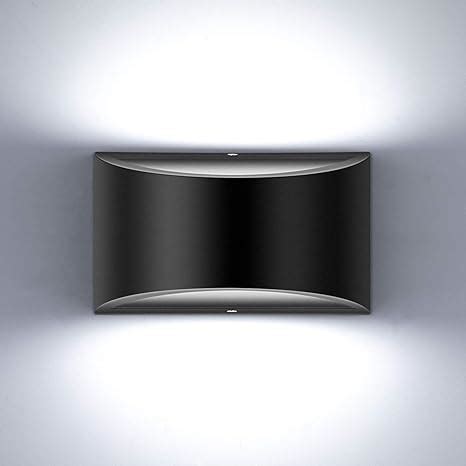 LIGHTESS Dimmable Wall Sconce Black 12W Up Down LED Wall Lamps Modern