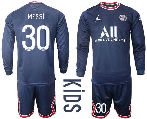 MESSI 30 Kinder Paris Saint Germain Heimtrikot 2021 22 PSG Trikotsatz