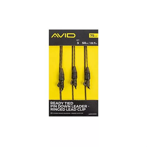 Avid Carp Ready Tied Pin Down Leader Ringed Lead Clip Clip Art Library