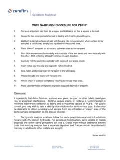 Wipe Sampling Procedure MAR 2014 Eurofins Scientific Wipe Sampling