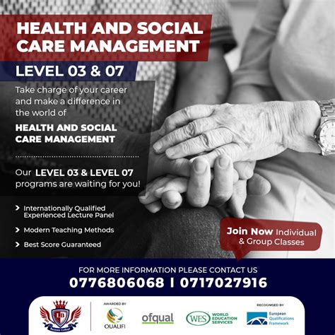 UK Accredited Level 3 7 Diploma In Health And Social Care Management