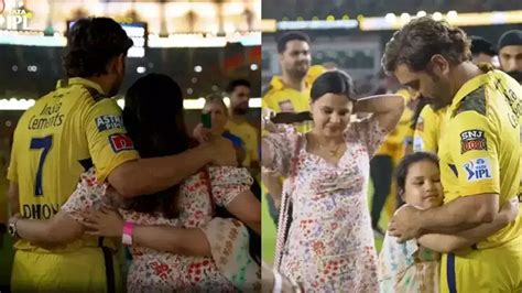 Ms Dhoni S Heartwarming Celebration With Wife Sakshi And Daughter Ziva