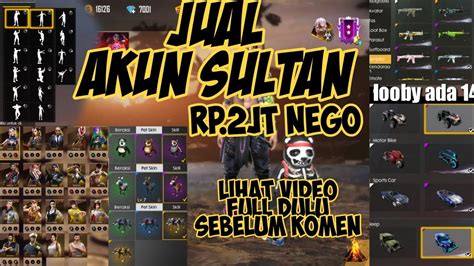 JUAL AKUN FF UTAMA FREE FIRE INDONESIA YouTube