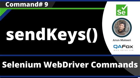 SendKeys Command Selenium WebDriver YouTube