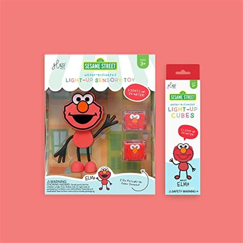 Glo Pals X Sesame Street Elmo Water Activated Bath Toy With Reusable