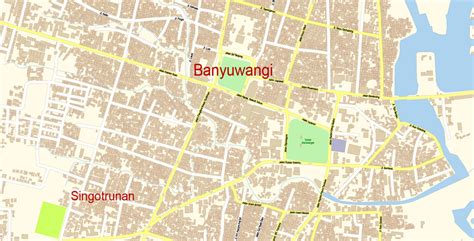 Banyuwangi Indonesia PDF Map Vector Exact City Plan detailed Street Map ...