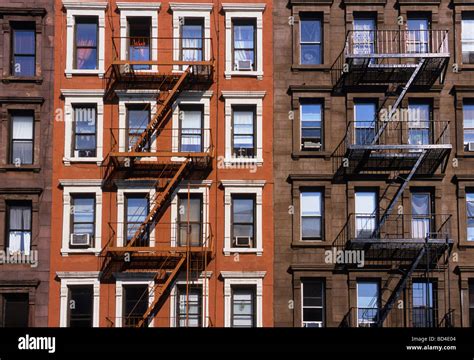 New York City Restored Tenement Buildings Stock Photo - Alamy