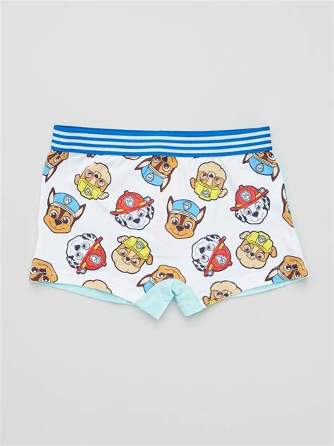 Lot De Boxers Pat Patrouille Marine Blanc Kiabi