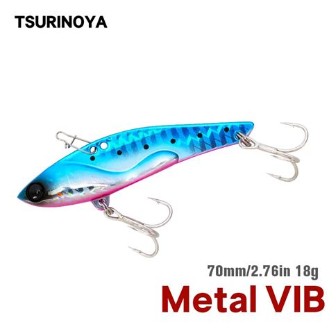 TSURINOYA Starke Vibration Winter Metall VIB Angeln Locken 70mm 18g