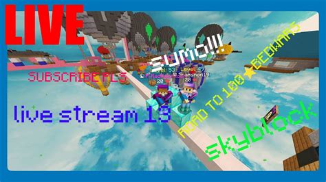 Minecraft Live Stream 13 Bed Wars Skyblock And More Youtube