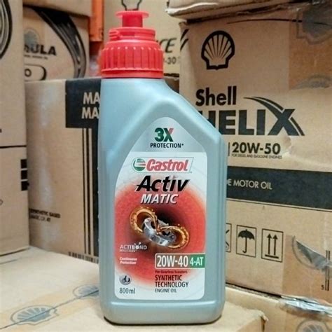 Jual Oli Mesin Motor Matic Scooter Castrol Activ Matic 20w 40 800 Ml Di