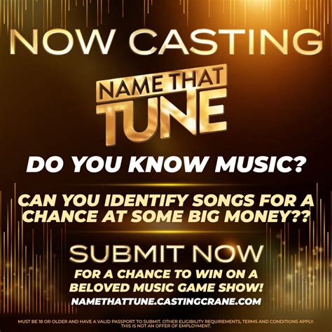 Name That Tune Game Show Casting Contestants Nationwide