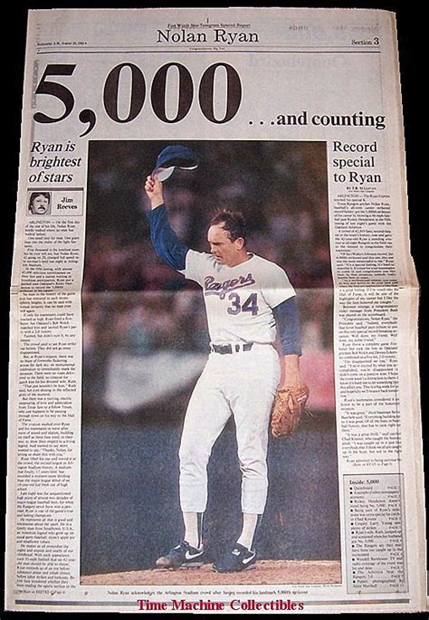 Baseball Sisco Kid Style: Nolan Ryan Strikeouts Out his 5,000 batter ...