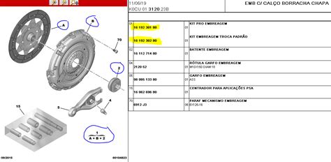 1619230180 Kit De Embreagem Rolamento S Aba Original Citroen