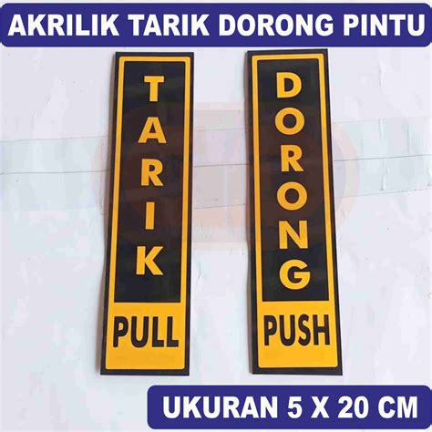 Jual Akrilik Sign Tanda Tarik Dorong Pintu Shopee Indonesia