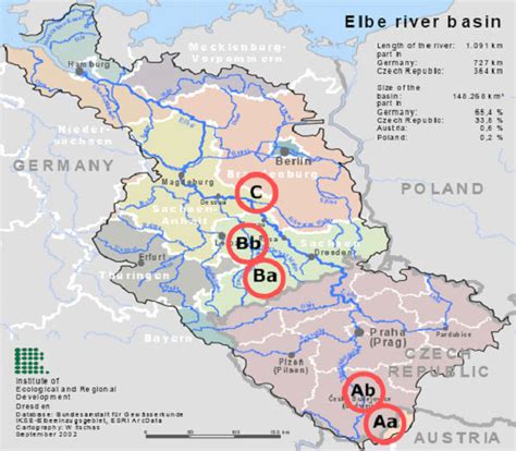 Eastern Europe Map Elbe River