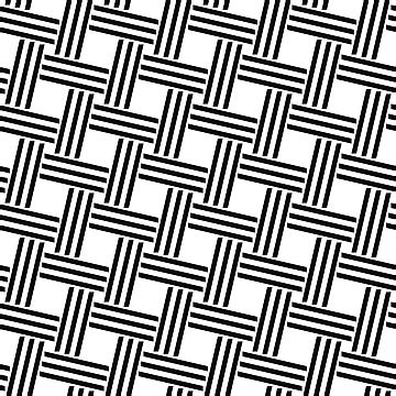 Seamless Monochrome Woven Line Pattern Weaving Halftone Design Vector