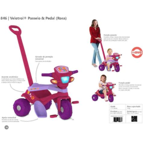 Velotrol Da Bandeirante - Triciclo Bandeirante Velotrol 846 Passeio e Pedal | MadeiraMadeira