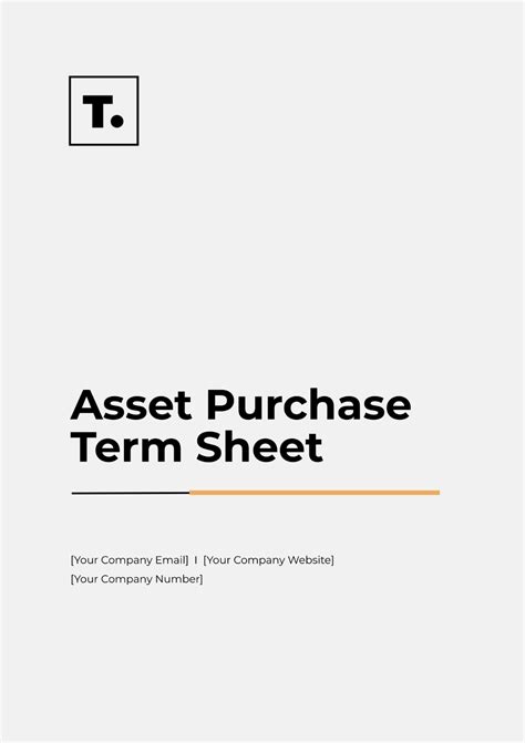 Free Term Sheet Templates And Examples Edit Online And Download