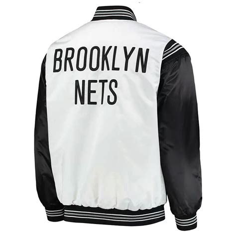 NBA Brooklyn Nets White and Black Jacket - Jacket Makers