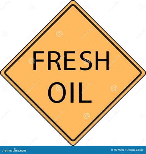 Orange Fresh Oil road sign stock vector. Illustration of fresh - 11271323