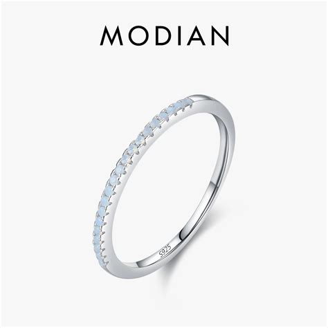 Modian Genuine Sterling Silver Empilh Veis An Is De Dedo Para As