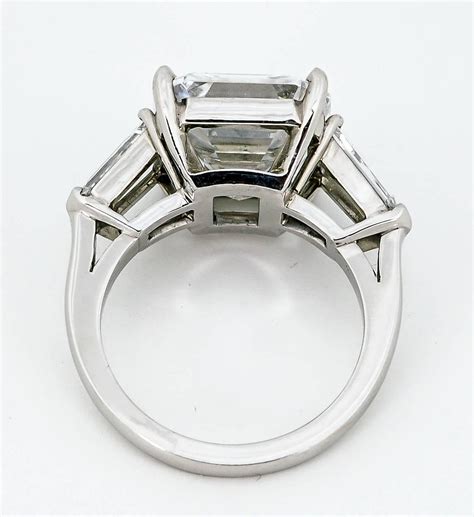 8.02 carat Emerald Cut Diamond Platinum Engagement Ring at 1stdibs