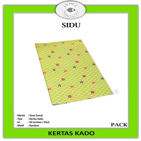 Jual SIDU Kertas Kado Sinar Dunia Kertas Bungkus Kado Pack Shopee