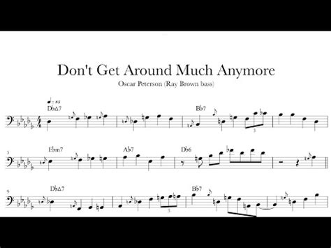 Don T Get Around Much Anymore Oscar Peterson Ray Brown Bass Bass