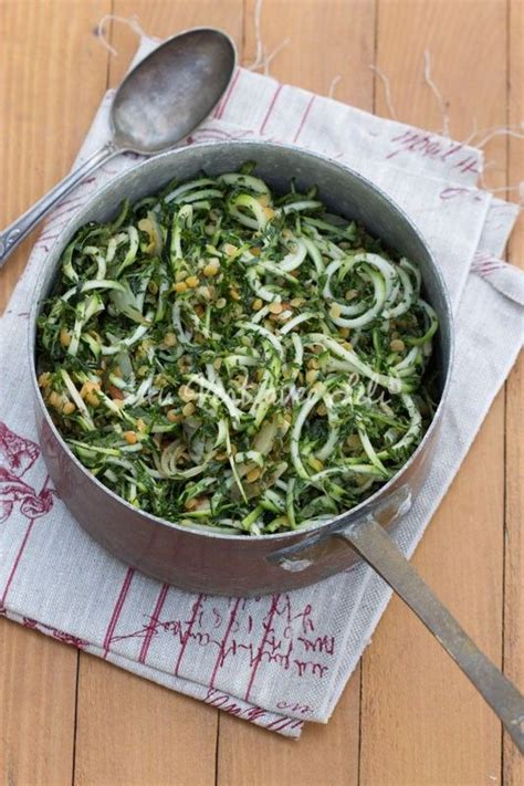 Spaghettis De Courgettes Aux Lentilles Corail Vegan Au Vert Avec Lili Plat Végétarien