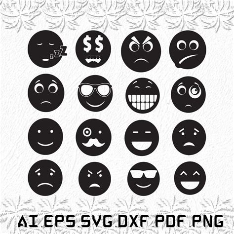 Emoji svg, love svg, cool svg, like, angry, SVG, ai, pdf, ep - Inspire ...