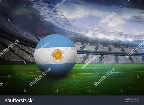 Football Argentina Colours Large Football Stadium Stock Illustration ...