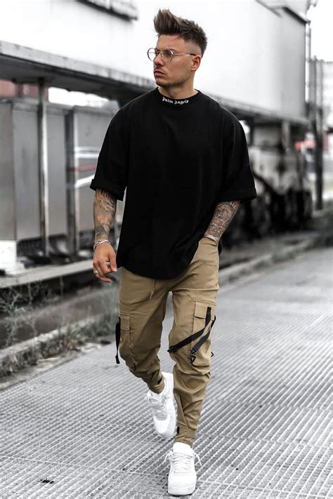 Chamber Cargo Pants Khaki Mens Casual Outfits Summer Mens Pants